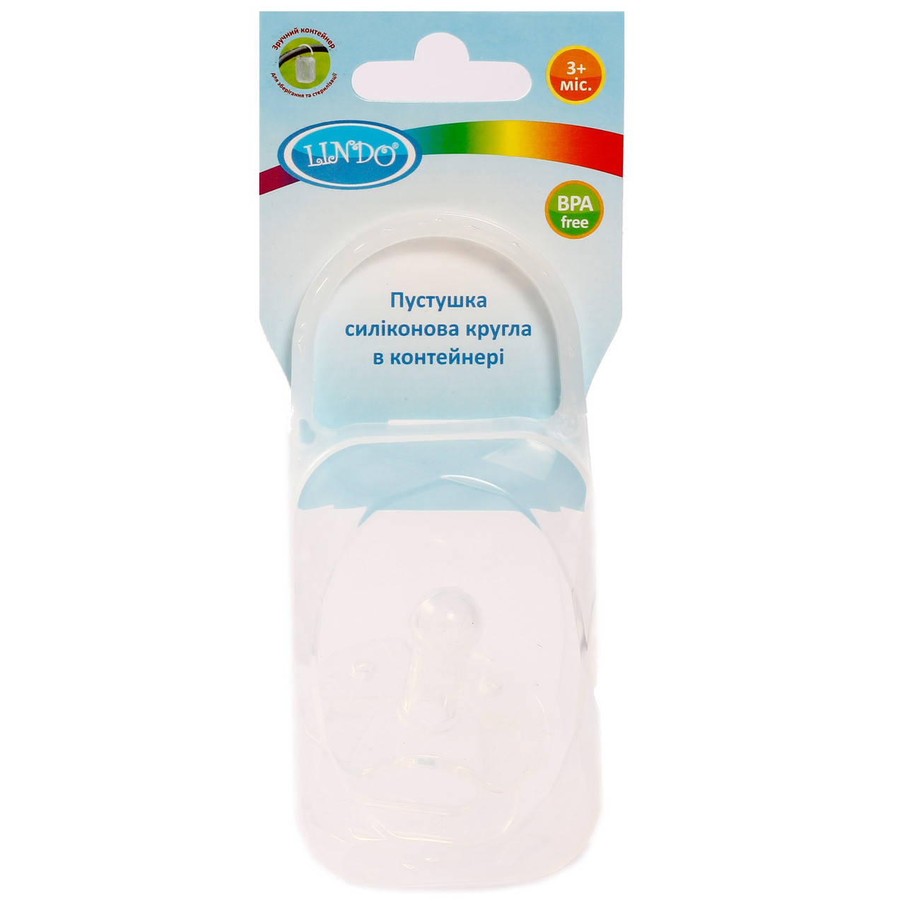 

Пустышка силиконовая круглая (от 3 мес.) Lindo А 30 Premium (4890210000305), Белый
