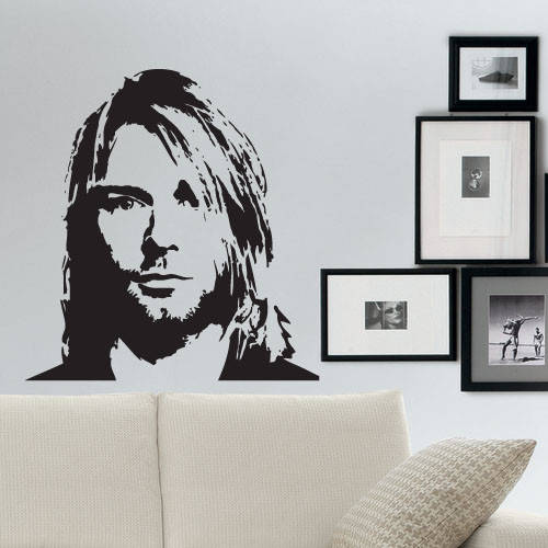 

Наклейка на стену Курт Кобейн