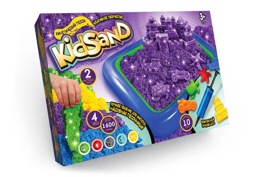 

Набір креативної творчості "Кінетичний пісок"KidSand" 1600г+пісочниця укр. (5)