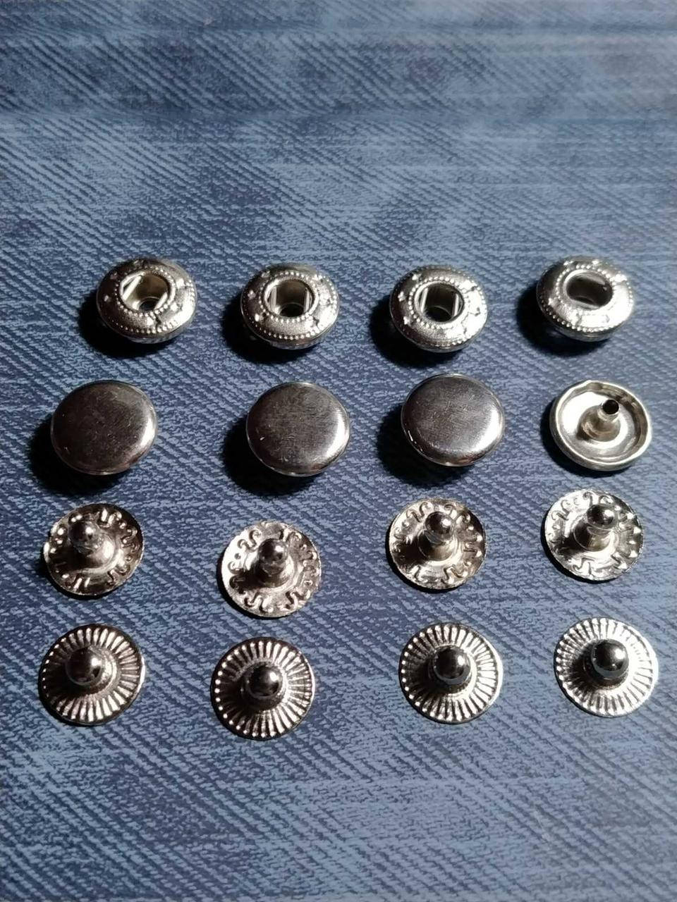 

Кнопка для одежды 10 мм никель 100штук.