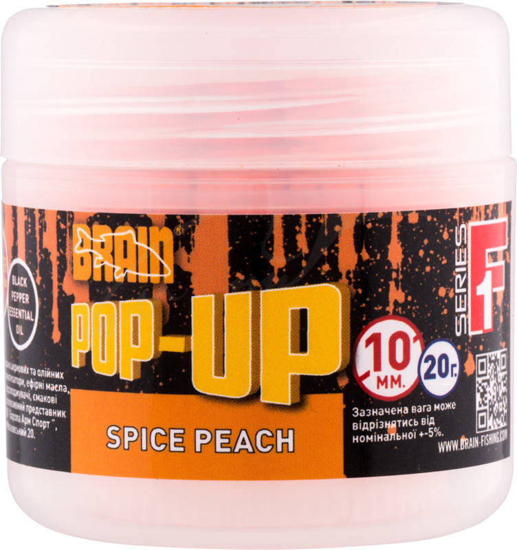 

Бойли Brain Pop-Up F1 Spice Peach (персик/специи) 10 mm 20 g