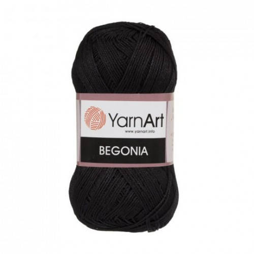 

YarnArt Begonia Черный 999 нитки хлопок 50 г 169 м