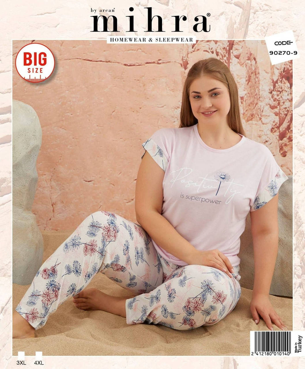 

Набор для дома и сна mihra, размер 4XL. Футболка и штаны