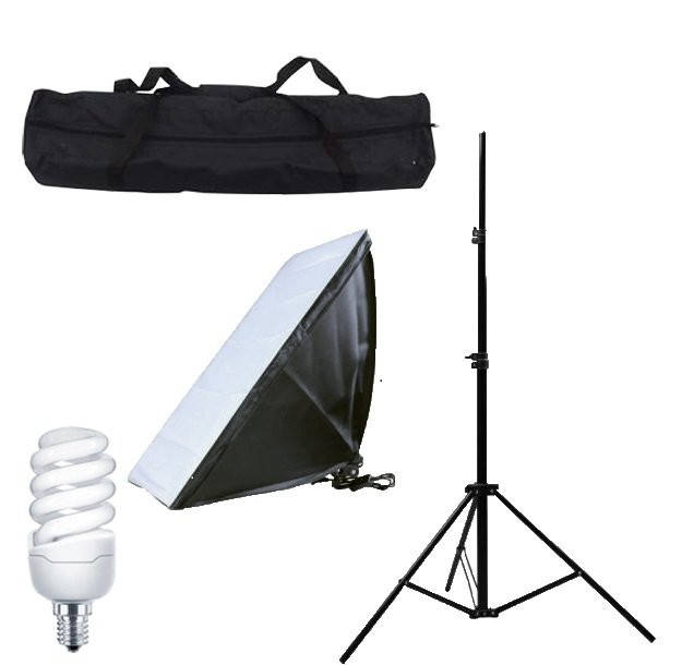 

Софтбокс 50x70cm + лампа 150 ват+ сумка