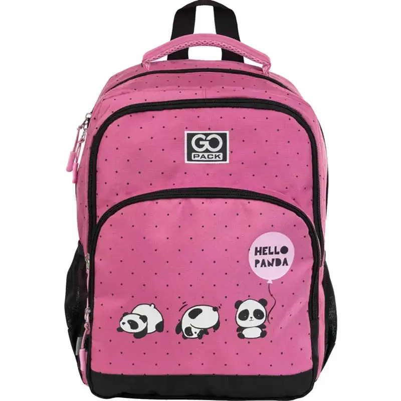 

Рюкзак школьный для девочки GoPack Education Hello panda 113M-2, Розовый