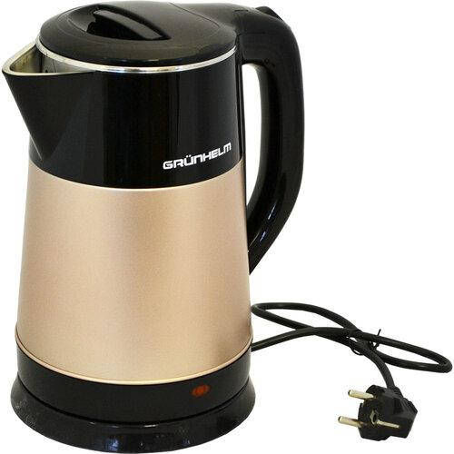 

Электрочайник GRUNHELM EKS-1855SC (металл, черный/золотой) 2,5л, 1800 Вт, дисковый