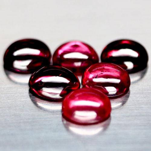 

Натуральный Родолит овал 6.3x5.4 - 6.8x5.4мм 1.33ct, Красный