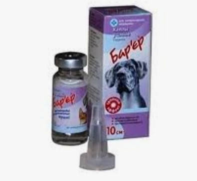 

Барьер капли ушные для собак, котов, кролей, мелких домашних животных, 10 мл, Продукт