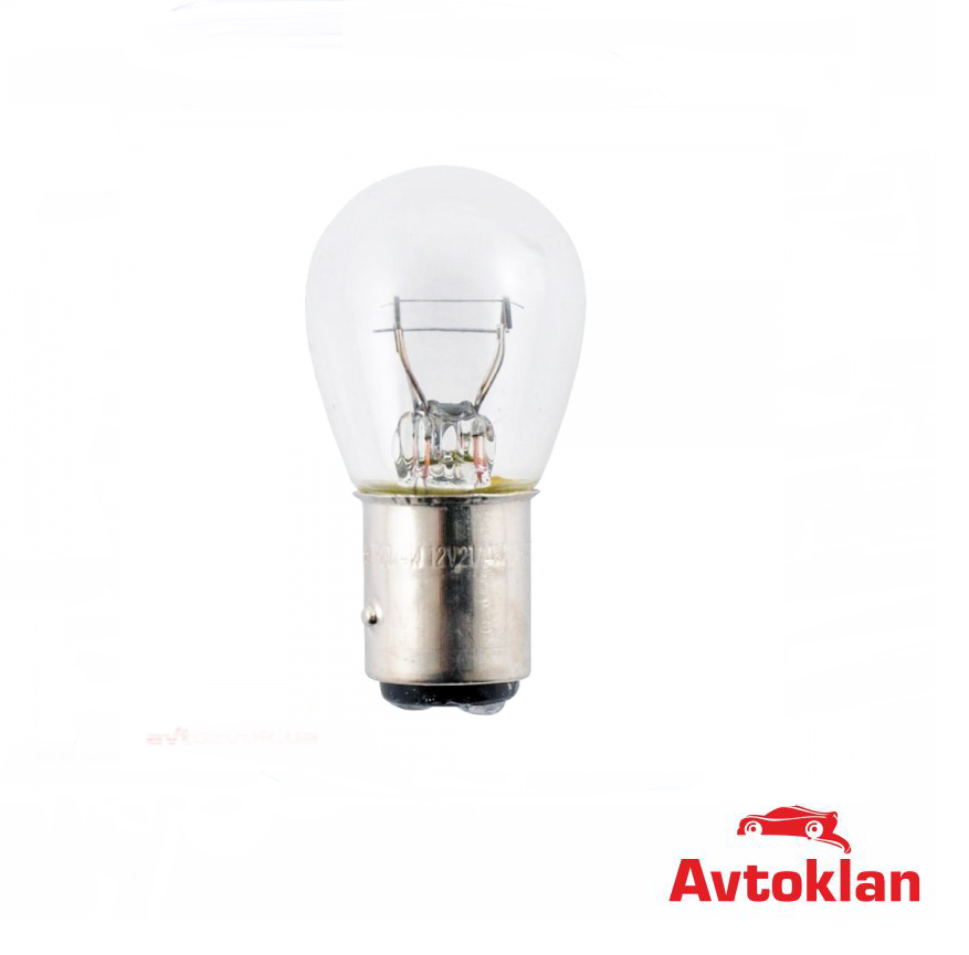 

Лампочка двух контактная груша белая 12V-21/5 Вт P21 / 5W BAY15d (Solar) 1252