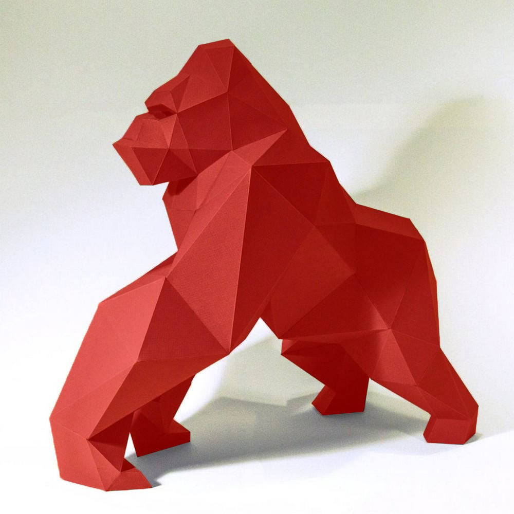 

3D конструктор Горила ,Паперкрафт, Голубой