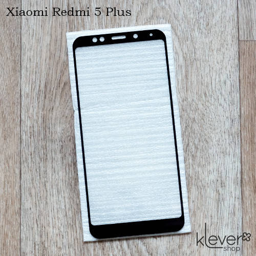 

Защитное стекло для Xiaomi Redmi 5 Plus, Full Cover, black silk, Черный