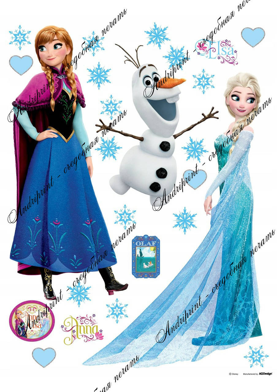 

Съедобная картинка "Анна и Эльза. Холодное сердце" сахарная и вафельная картинка а4 САХАРНАЯ бумага