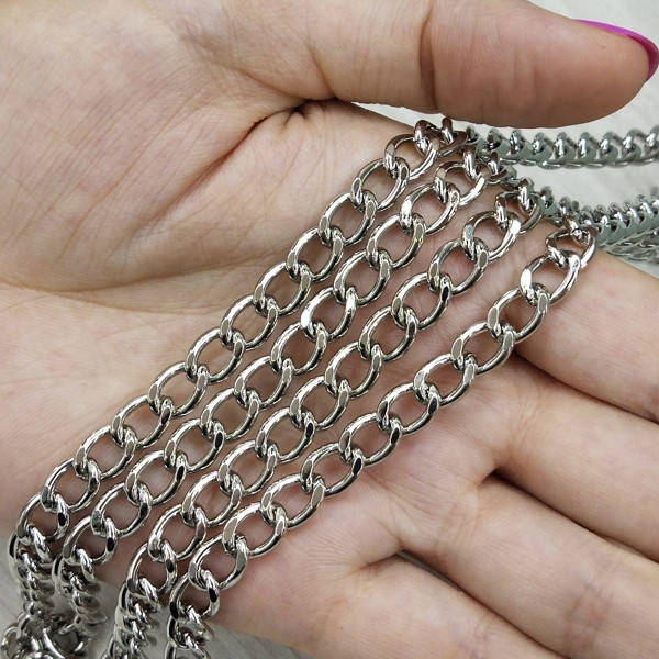 

Декоративные цепи для сумок и одежды на метраж (Л20-СЕР)