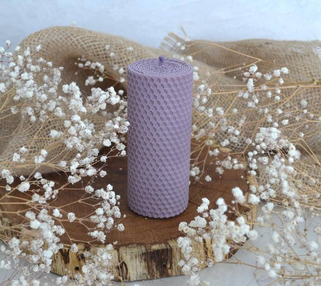 

Свеча из пчелиного воска 25*130 мм. Лавандовая, Фиолетовый