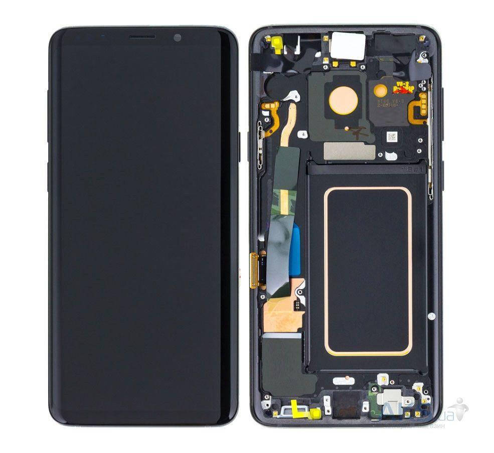 

Дисплей Samsung Galaxy S9 G960 с тачскрином и рамкой, AMOLED оригинал, черный