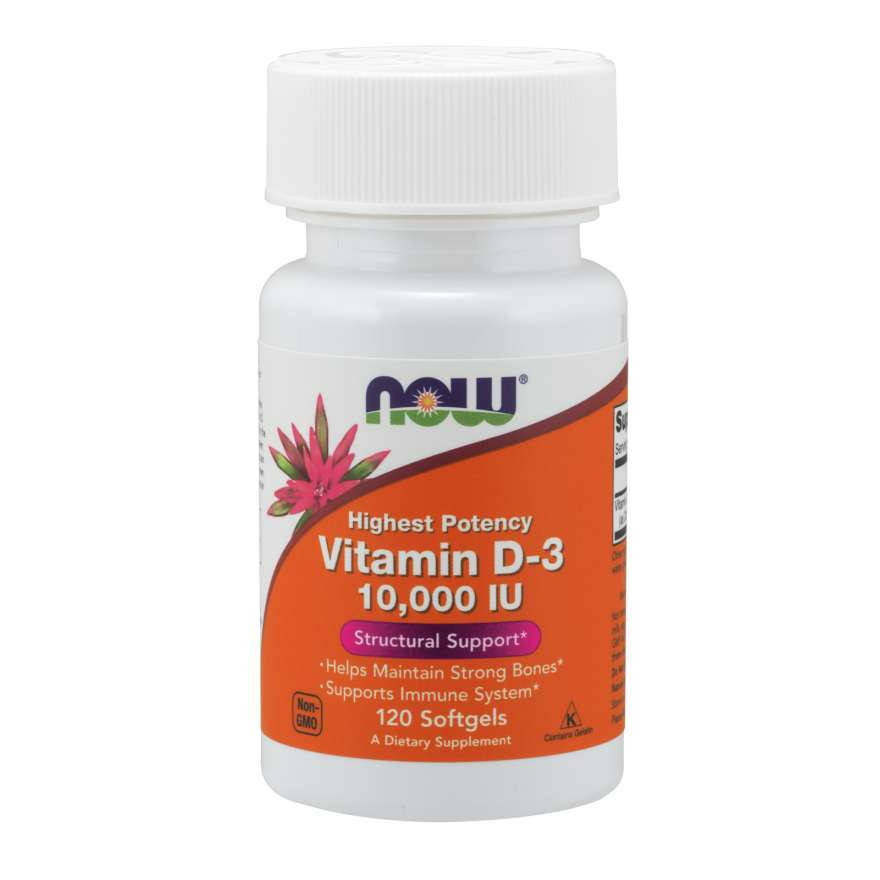 

Витамины и минералы NOW Vitamin D3 10 000 IU, 120 капсул