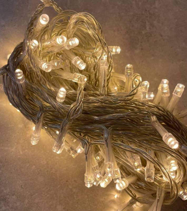 

Светодиодная гирлянда Kema Keur, 100 LED, 10 м, теплый белый свет, 8 режимов, прозрачный провод