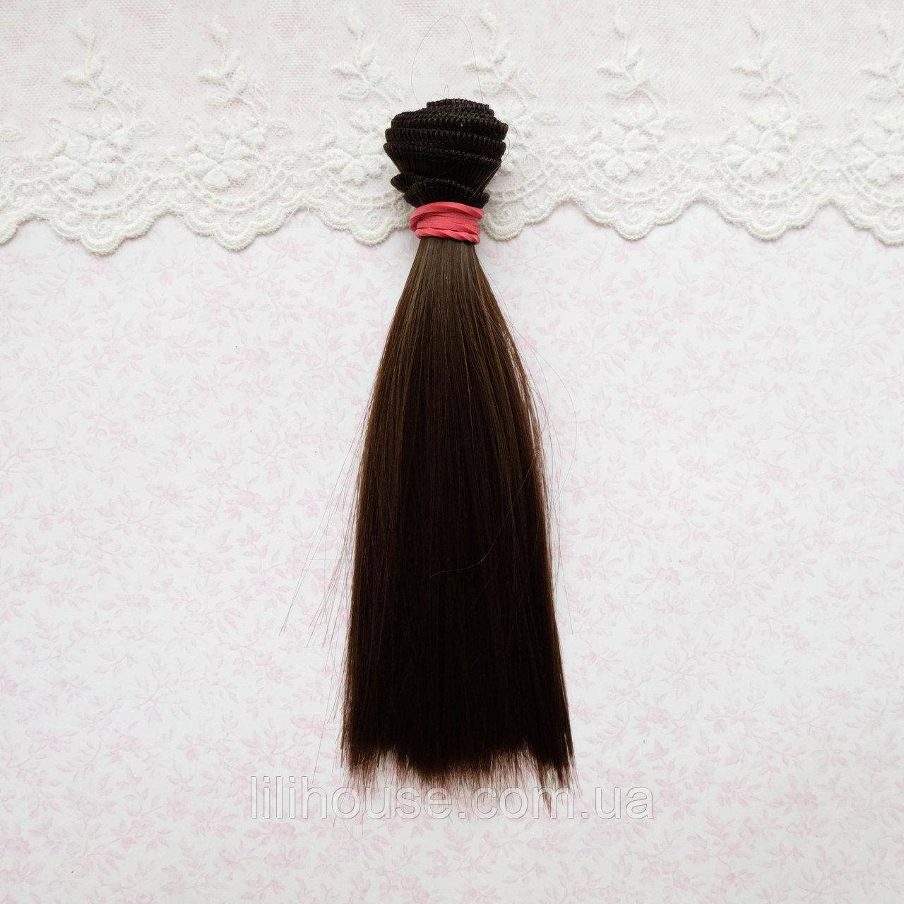 

Волосы для Кукол Трессы Прямые ШОКОЛАД Шелк 15 см