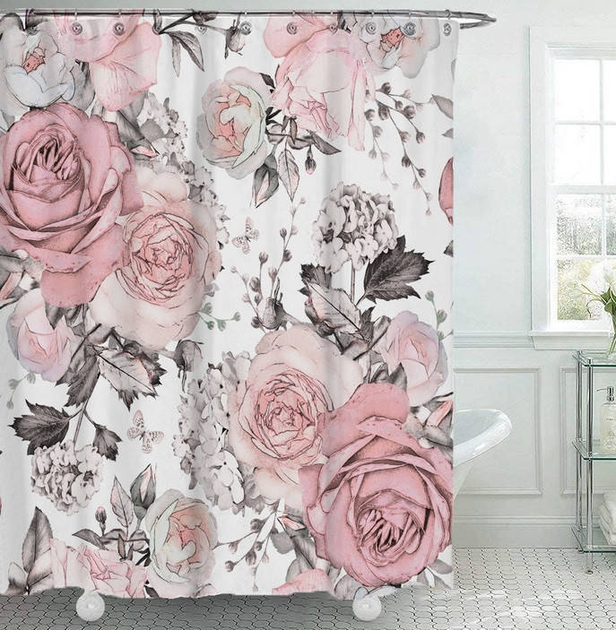 

Тканевая шторка для ванной и душа 180х200 см Belle rose