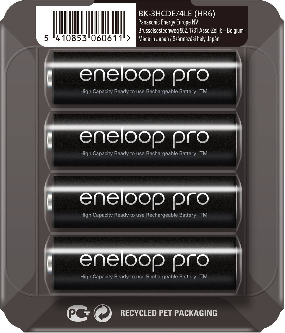 

Аккумуляторы Panasonic Eneloop Pro AA 2600 mAh, BK-3HCC, 500 циклов (упаковка: sliding pack)