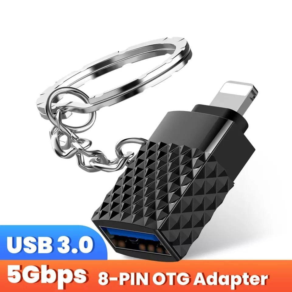 

Адаптер lightning - USB 3.0 otg переходник для Юсб флешек для айфонов, Черный