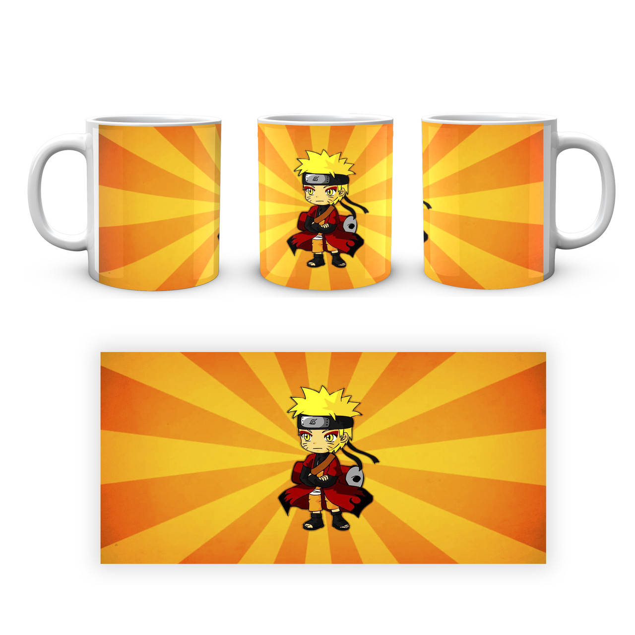 

Кружка Geek Land белая Наруто Naruto Желтые лучи NA.02.587, Белый