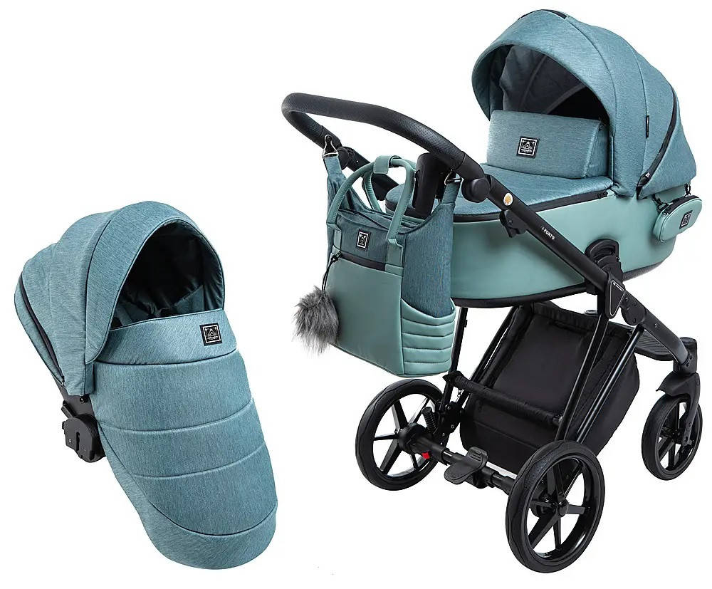 

Коляска 2 в 1 Adamex Porto Lux PS-72 голубой 625961