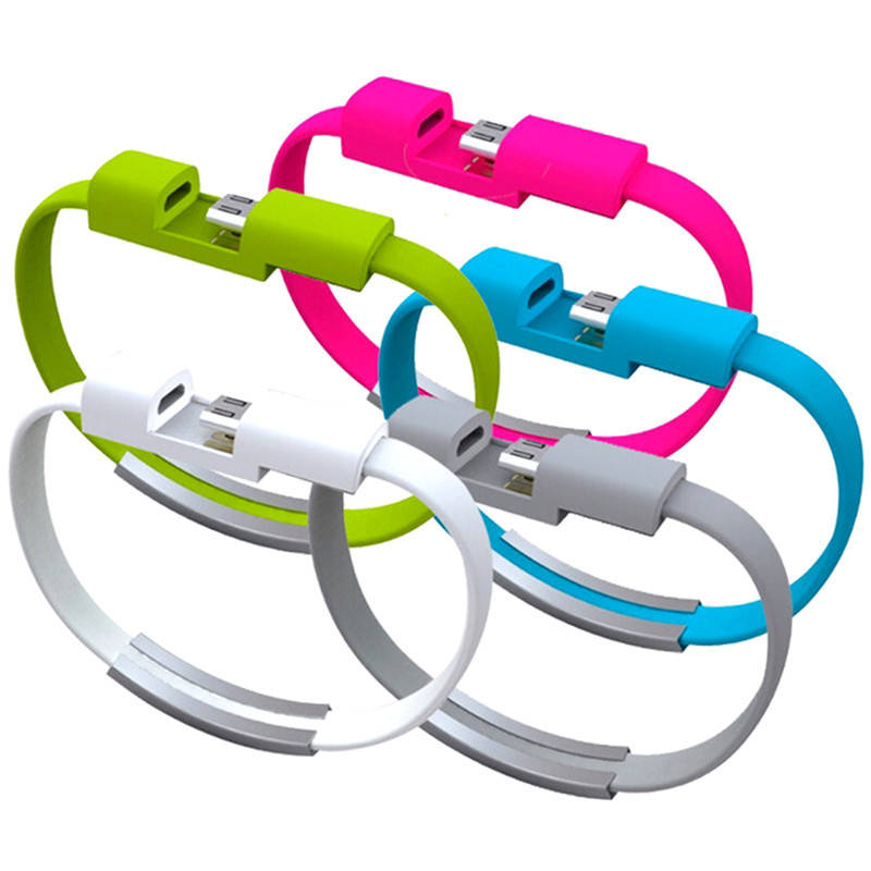 

USB браслет переходник адаптер (USB - Micro USB), Разные цвета