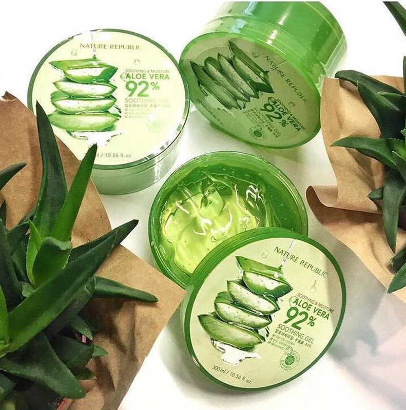 

Гель для лица и тела с алоэ вера успокаивающий и увлажняющий Jomtam 300 г.