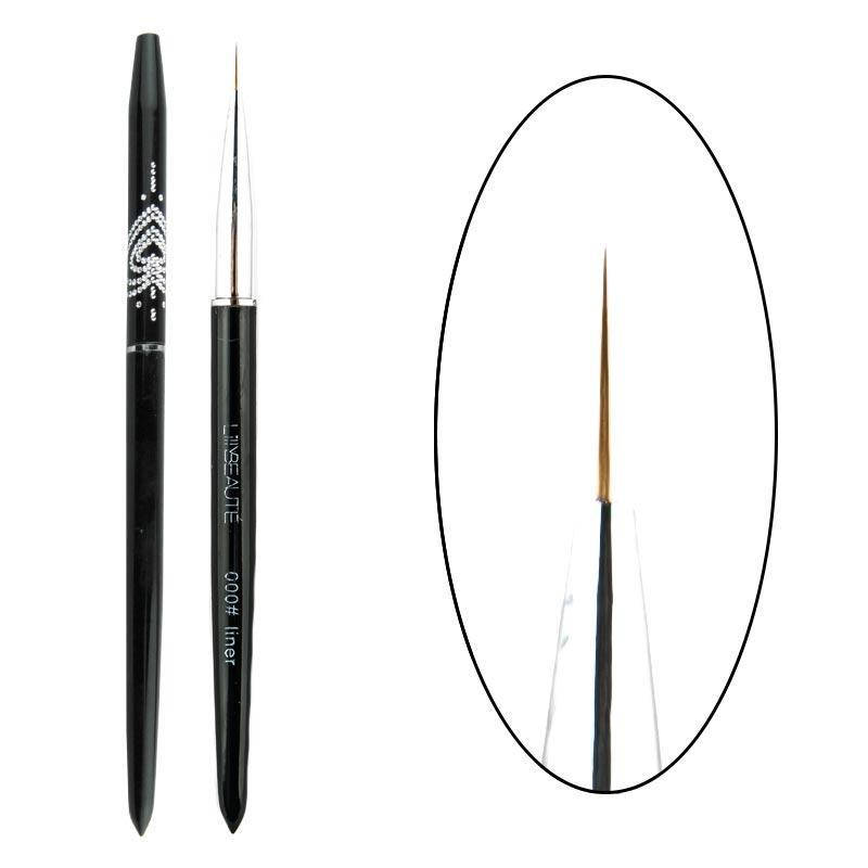 

Кисть для рисования №000 черная, с колпачком, Lilly M-18