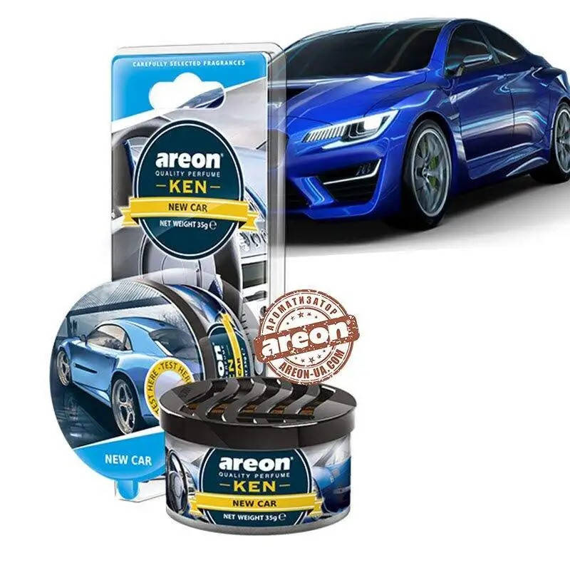 

Ароматизатор Areon (Освежитель воздуха в машину) "KEN" - сухой в банке_New Car