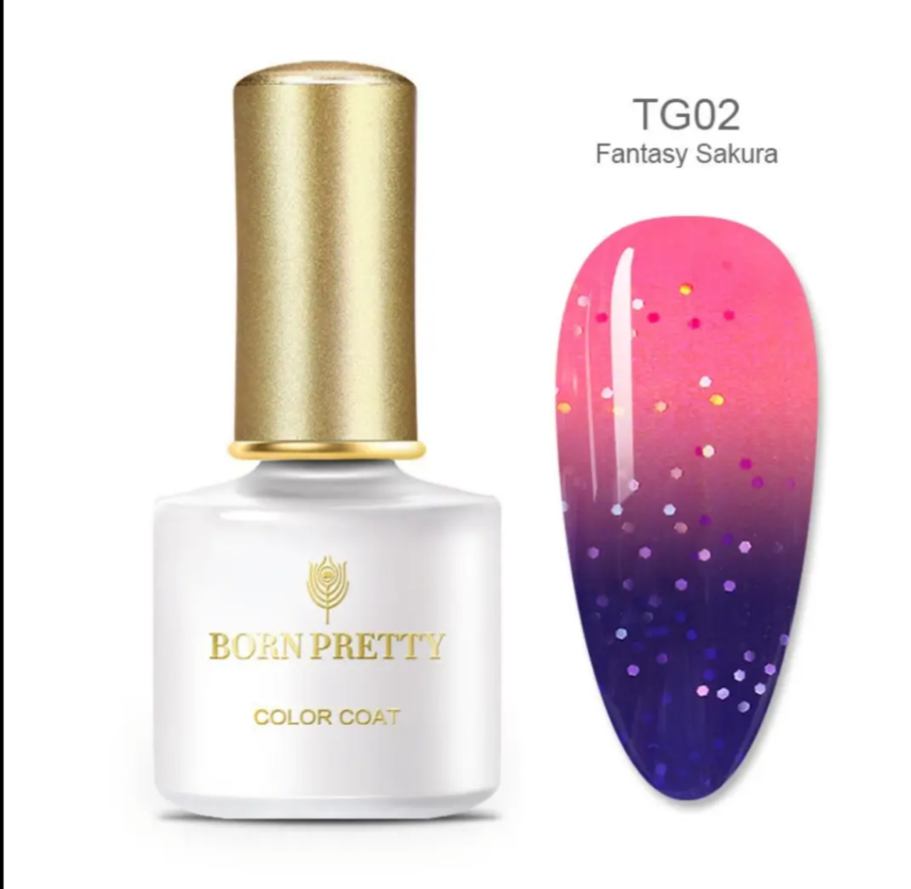

6мл. Гель лак для ногтей термо лак кошка Born Pretty УФ UV. Синий