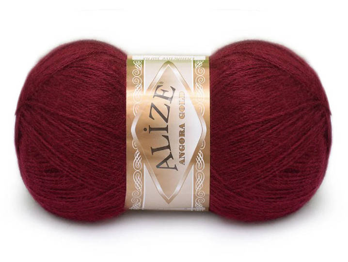 

Alize Angora Gold, Бордо №57, Бордовый