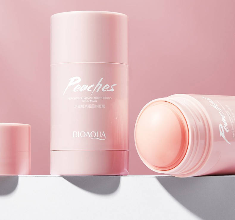 

Маска твердая для очищения лица с персиком, Bioaqua Peaches clear and moisturizing solid mask