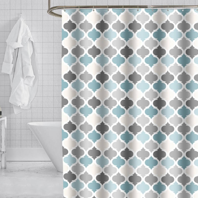 

Тканевая шторка для ванной SG Blue and gray 180х200 см (21004), Серый