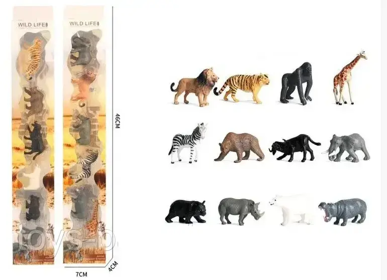 

Тварини дикі 6 шт, KZ956-003F