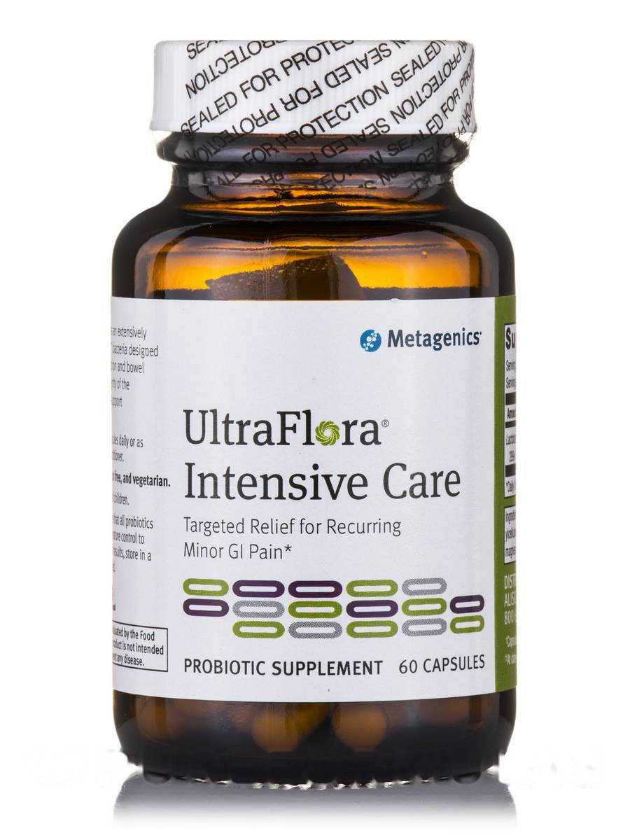 

УльтраФлора Интенсивная терапия, UltraFlora Intensive Care, Metagenics, 60 Капсул