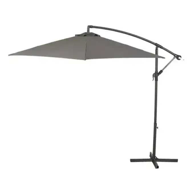 

Садовый зонт Plonos с наклоном на боковой стойке Для сада и дачи Большой Устойчивый Серый