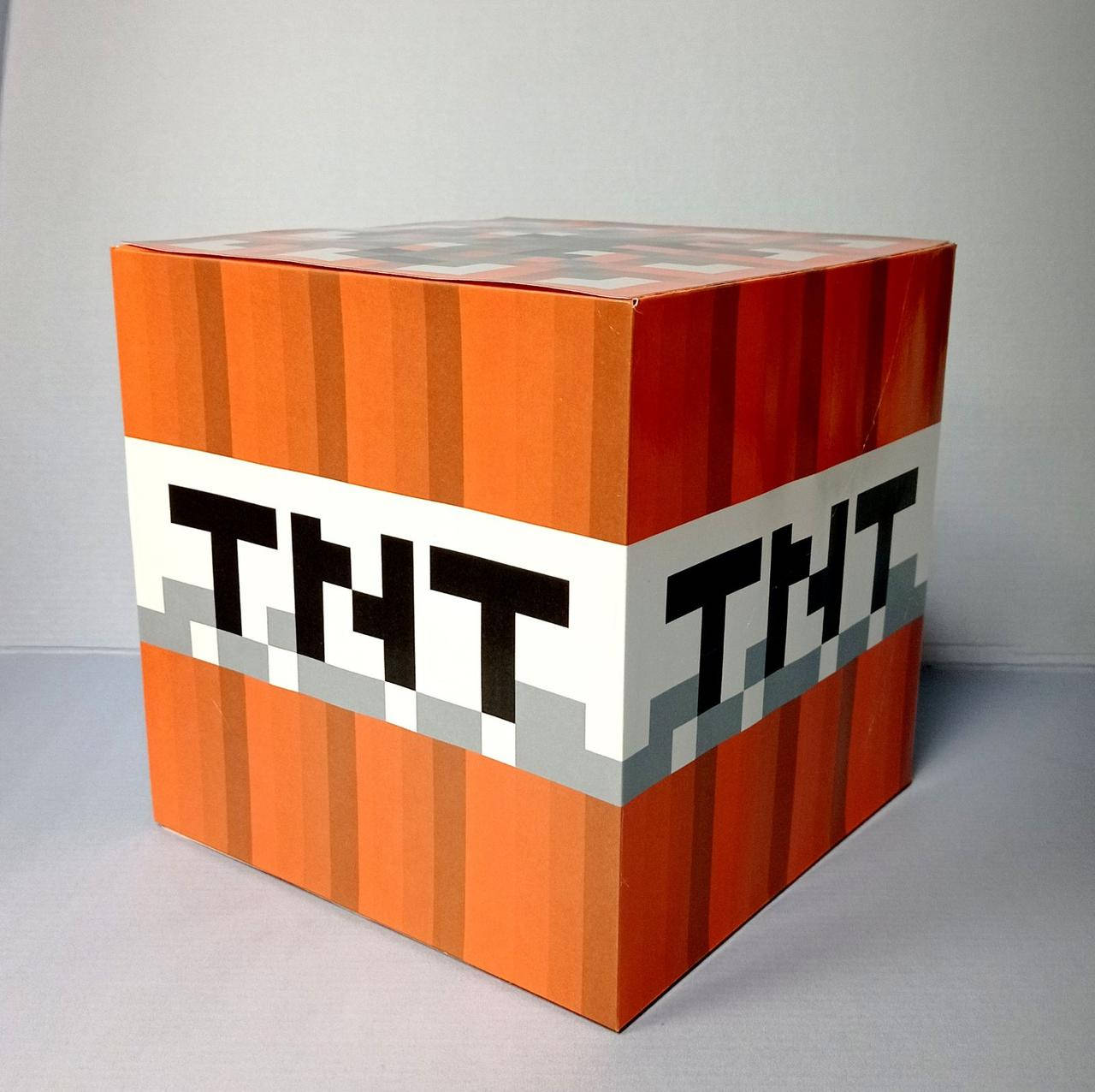 

Коробка-куб (box) "Майнкрафт TNT" средняя 20х20см для кенди-бара декор, Оранжевый
