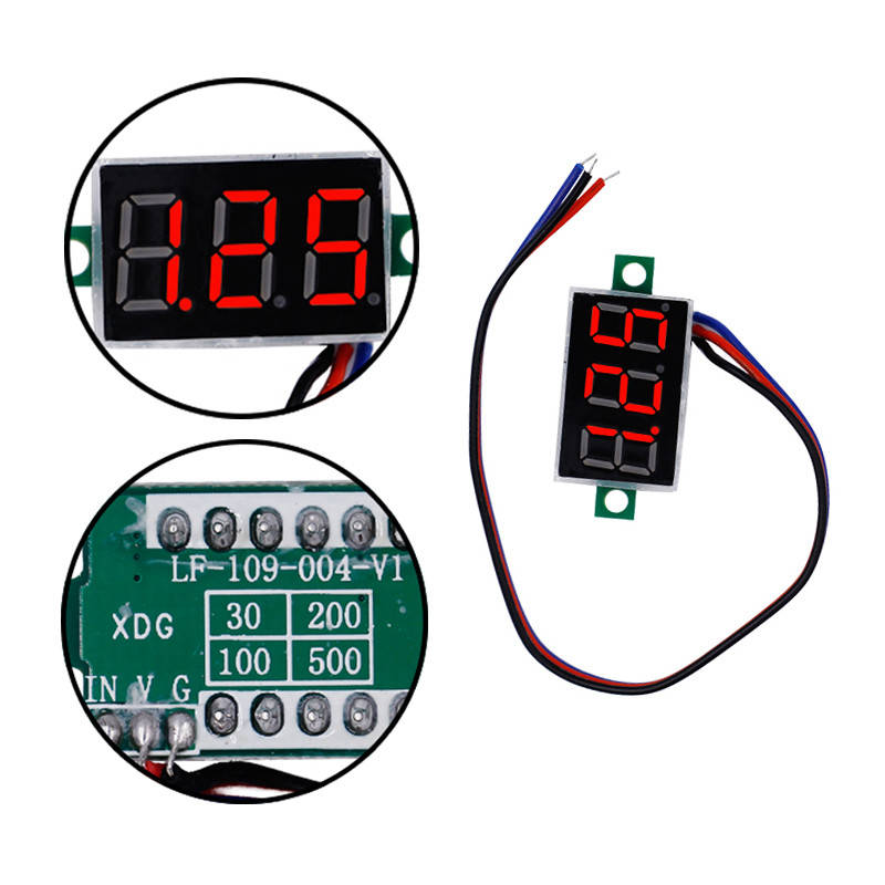 

Вольтметр 0 - 100В, 0.36" LED, Красный