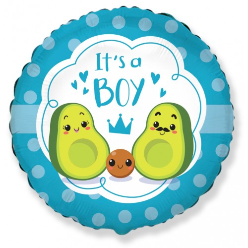 

Коло фольговане 18" Its a boy Авокадо, Голубой