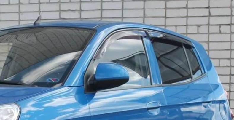 

Дефлекторы окон (ветровики) Kia Picanto 1 2003-2011, VL - Cobra Tuning, K10803