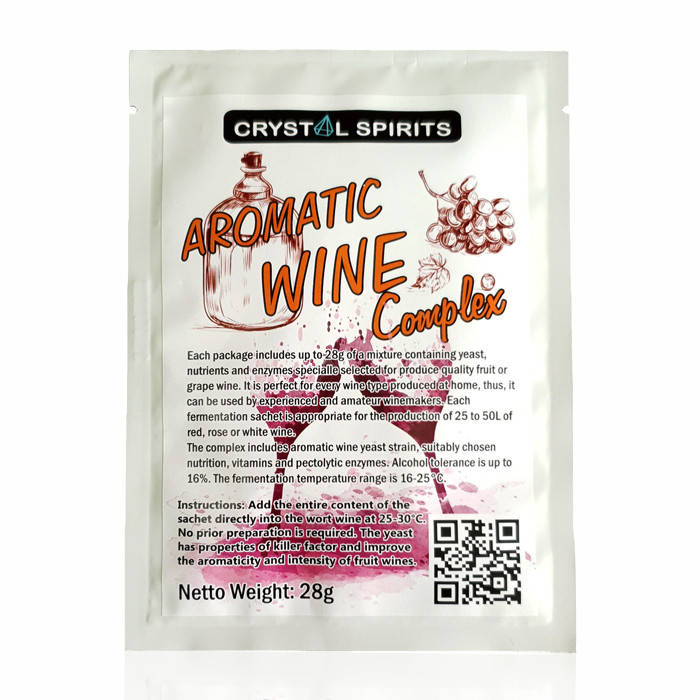 

Дрожжи для ароматных вин Crystal Spirits Aromatic Wine Complex (Италия)