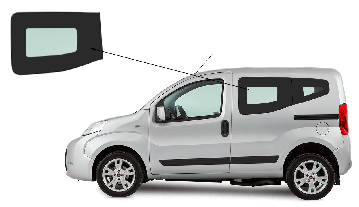

Боковое стекло Fiat Fiorino 2008-2018 под оригинал переднее левое