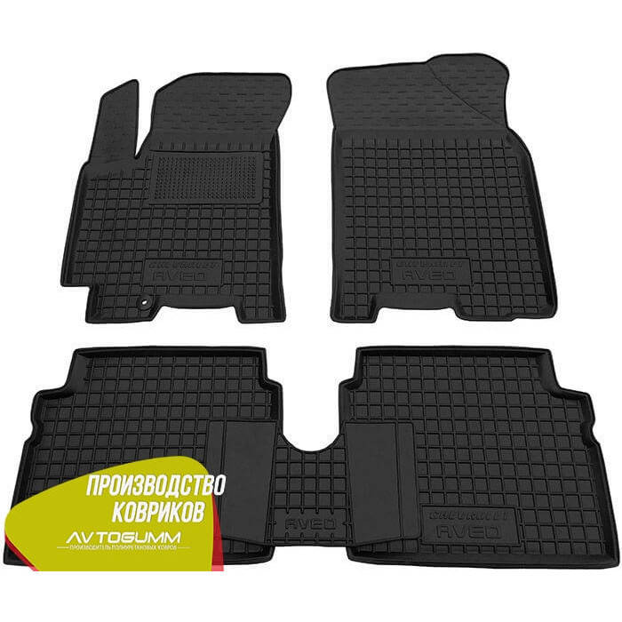 

Avto-Gumm Резиновые автомобильные коврики для Chevrolet Aveo 2004-06 SD HB T200 от Auto Gumm в салон, Черный