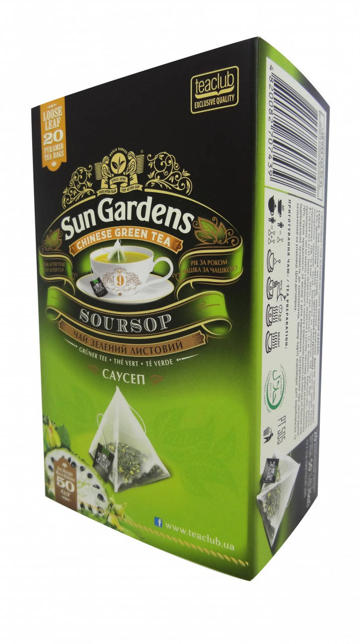 

Чай зеленый Sun Gardens Soursop 20 пак.