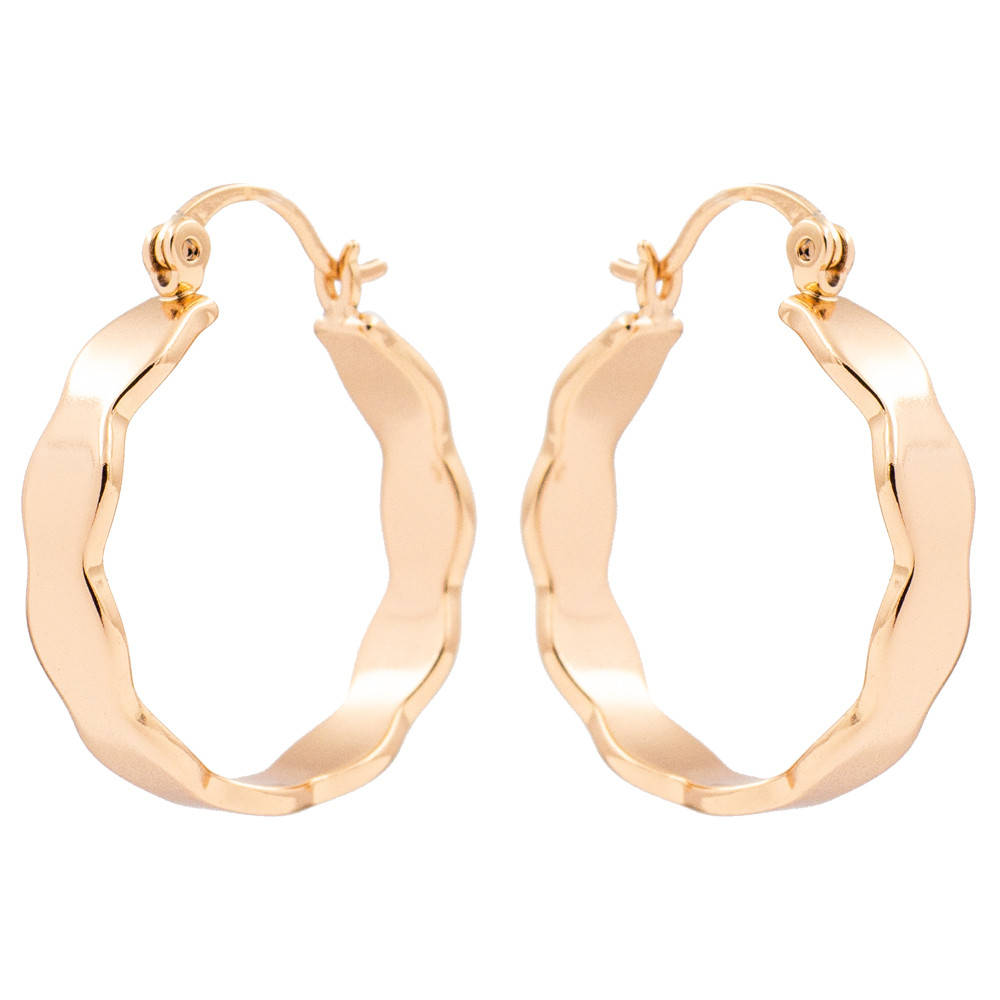 

Серьги-кольца "Волна" лимонная позолота