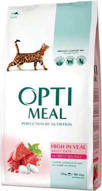 

Сухой корм Optimeal (Оптимил) для кошек (ТЕЛЯТИНА) 10 кг