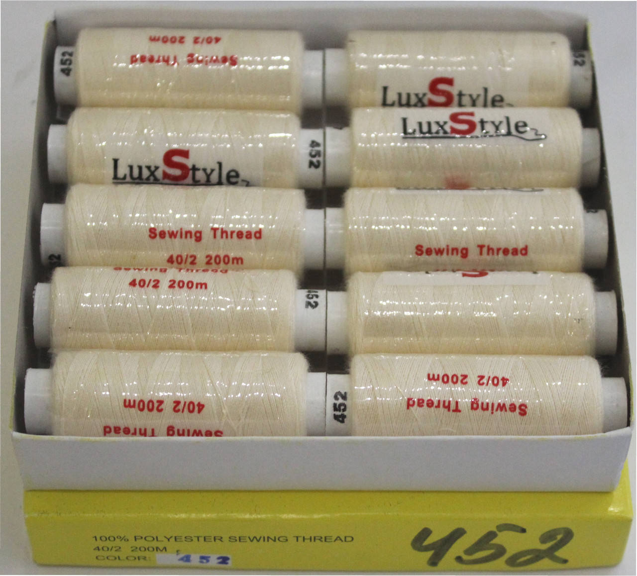 

Нитки швейные LuxStyle 40/2-200м (100% полиэстeр) №452, Разные цвета