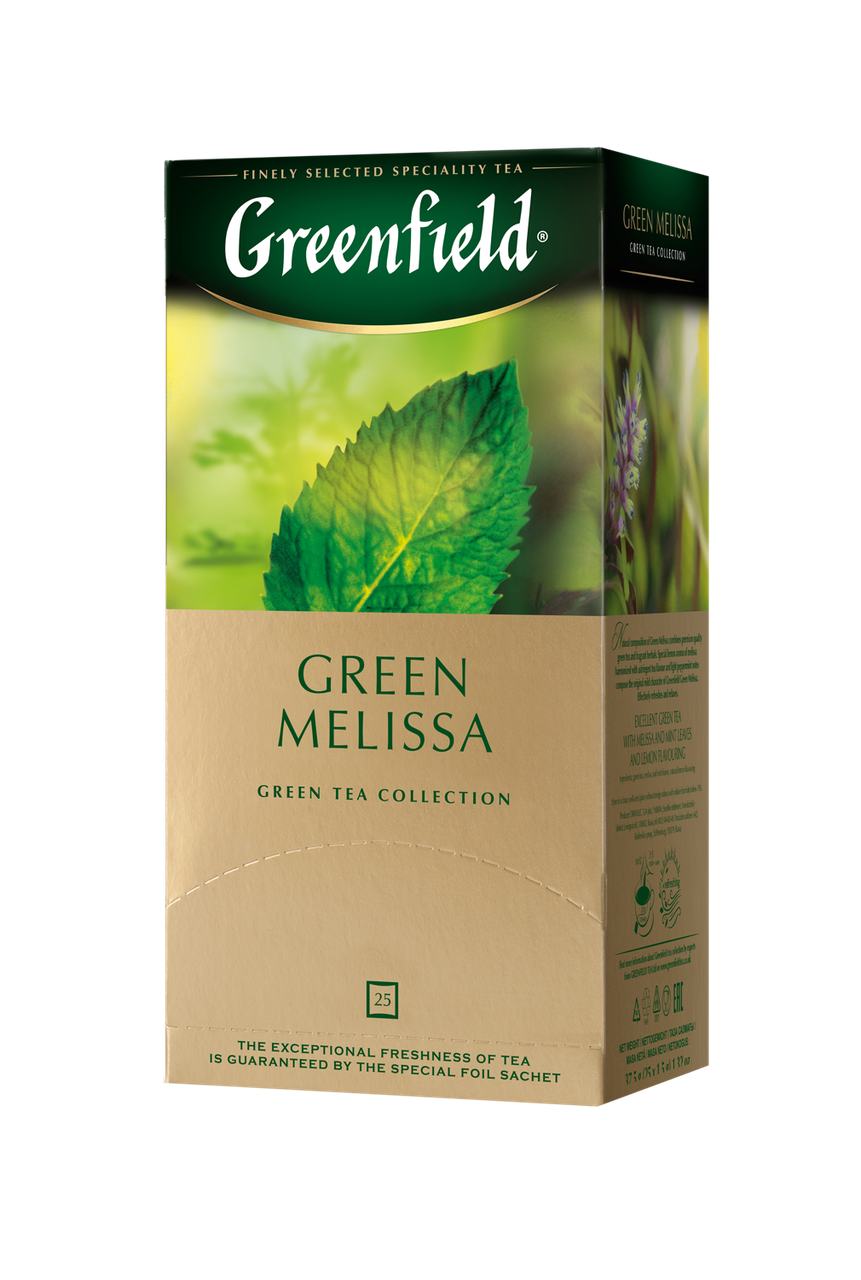 

/Чай зелёный 15г*25 пакет Green Melissa GREENFIELD